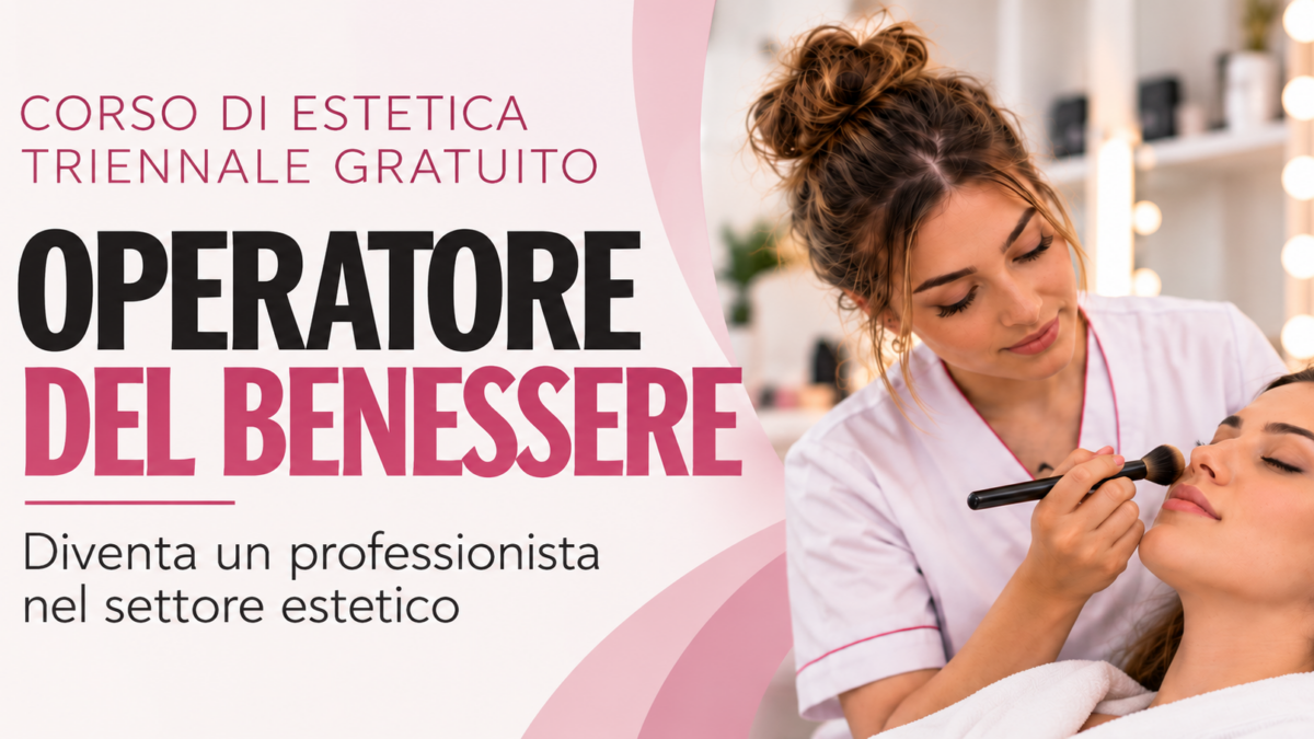 Sogni di lavorare nel mondo della bellezza e del benessere? Vorresti trasformare la tua passione per l'estetica in una vera professione e, un giorno, aprire un centro estetico tutto tuo? Con Magna Grecia Formazione a Taranto puoi iniziare a costruire il tuo futuro grazie al corso gratuito di Operatore del Benessere – Erogazione dei servizi di trattamento estetico. Un percorso formativo rivolto a ragazze e ragazzi dai 13 anni fino ai 25 anni non compiuti, nel rispetto dei requisiti di accesso previsti, pensato per acquisire competenze professionali e accompagnare gli studenti nell'assolvimento degli obblighi di istruzione e formazione, ove applicabili. Un corso di estetica gratuito tra teoria, pratica e stage Il percorso triennale di Operatore del Benessere offre una preparazione completa, combinando lezioni teoriche, laboratori pratici ed esperienze di stage presso realtà del settore. L'obiettivo è fornire agli studenti le conoscenze e le competenze necessarie per avvicinarsi concretamente al mondo dell'estetica. Durante la formazione, gli allievi imparano a utilizzare strumenti e prodotti professionali, conoscere le principali tecniche estetiche e sviluppare le capacità indispensabili per lavorare a contatto con i clienti. Un'opportunità per imparare una professione, valorizzare le proprie capacità e prepararsi al mondo del lavoro. Cosa si impara durante il corso di estetica? Il programma prevede attività teoriche e pratiche dedicate ai principali trattamenti estetici. Tra le competenze sviluppate: Trattamenti viso e corpo: tecniche di base per la cura e il miglioramento dell'aspetto estetico. Manicure e pedicure: trattamenti estetici dedicati alla cura di mani e piedi. Make-up professionale: tecniche di trucco e valorizzazione del viso. Depilazione: conoscenza delle principali procedure e metodologie. Cosmetologia: studio dei prodotti cosmetici e del loro corretto utilizzo. Igiene e sicurezza: procedure fondamentali per lavorare in ambienti professionali. Accoglienza e relazione con il cliente: capacità comunicative e organizzazione del servizio. Le esercitazioni pratiche e le attività di stage permettono di mettere in pratica quanto appreso, acquisendo esperienza e maggiore autonomia. Qualifica, Diploma Professionale e Abilitazione: costruisci il tuo futuro nell'estetica Non soltanto un corso, ma l'inizio di un percorso professionale che può portarti ad aprire un centro estetico tutto tuo! La formazione nel settore estetico prevede diverse tappe fondamentali. 1. Qualifica professionale Al termine del percorso triennale, superate le prove finali previste, gli studenti possono conseguire la Qualifica Professionale di Operatore del Benessere – Erogazione dei servizi di trattamento estetico. Un titolo che certifica le competenze acquisite e rappresenta un primo passo per inserirsi nel mondo del lavoro. 2. Diploma professionale Dopo il triennio è possibile proseguire il percorso di formazione con un quarto anno, secondo i requisiti e le opportunità formative disponibili, per conseguire il Diploma Professionale. Un'ulteriore occasione per approfondire le proprie competenze e rafforzare la preparazione nel settore del benessere. 3. Abilitazione professionale: il passo verso il tuo centro estetico Il tuo sogno è aprire un centro estetico tutto tuo? Attraverso il successivo percorso abilitante previsto dalla normativa e il superamento dell'esame richiesto, è possibile ottenere l'Abilitazione Professionale di Estetista. L'abilitazione è il requisito professionale necessario per esercitare autonomamente l'attività di estetista e assumere il ruolo di responsabile tecnico del proprio centro, nel rispetto degli altri requisiti di legge. Dalla formazione alla possibilità di diventare imprenditore o imprenditrice nel mondo della bellezza: il tuo futuro può iniziare da qui! Perché scegliere Magna Grecia Formazione a Taranto? Scegliere il percorso giusto significa investire nelle proprie passioni e sviluppare competenze utili per il futuro. Magna Grecia Formazione propone un'esperienza educativa che mette al centro la preparazione degli studenti e il contatto con il mondo professionale. I punti di forza del percorso: Corso triennale completamente gratuito. Destinatari dai 13 ai 25 anni non compiuti, secondo i requisiti previsti. Formazione teorica e laboratori pratici. Esperienze di stage nel settore estetico. Conseguimento della Qualifica Professionale. Possibilità di proseguire verso il Diploma Professionale. Opportunità di intraprendere un successivo percorso per l'Abilitazione Professionale.